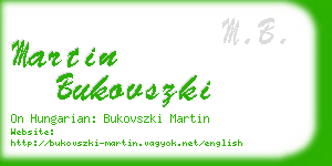 martin bukovszki business card